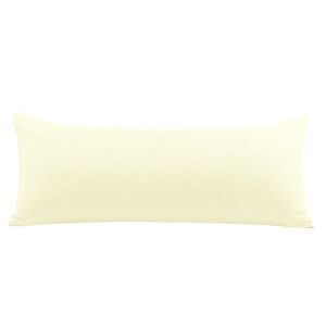 Body Pillowcase with Zipper Closure Microfiber 20"x48" Pearl White